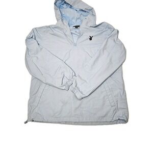 Playboy by PacSun Mens Hooded, 1/2 Zip Windbreaker Jacket Size M, Medium